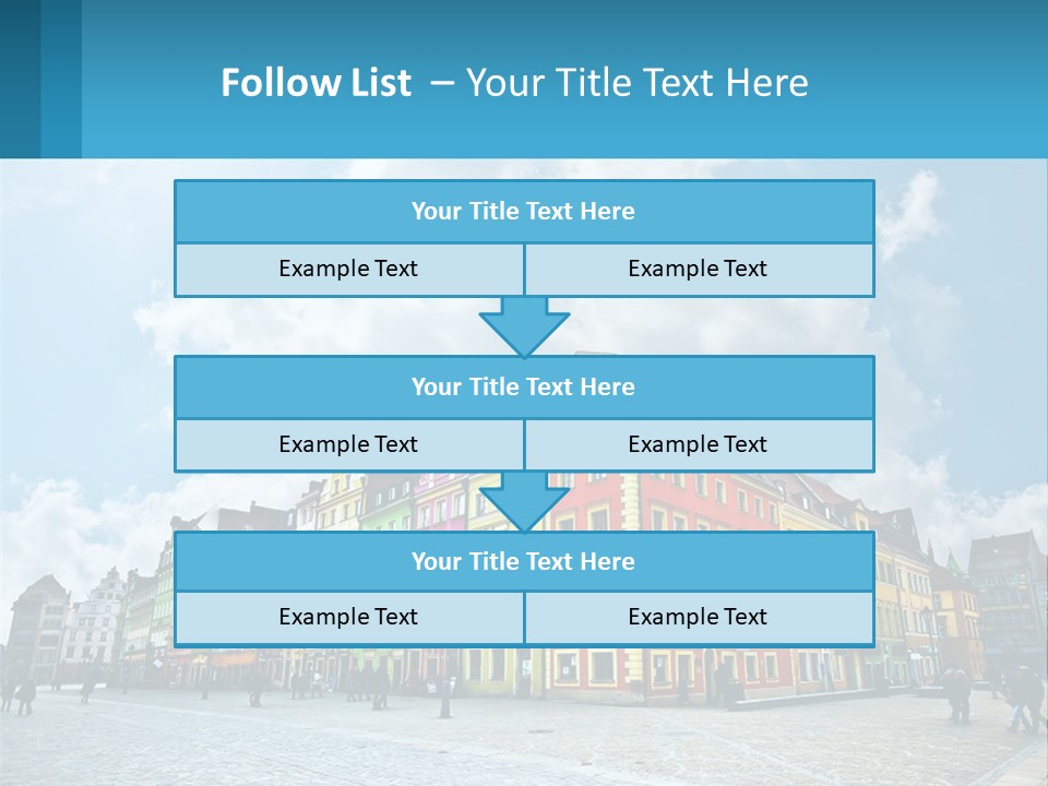 A Group Of Buildings With A Sky Background PowerPoint Template