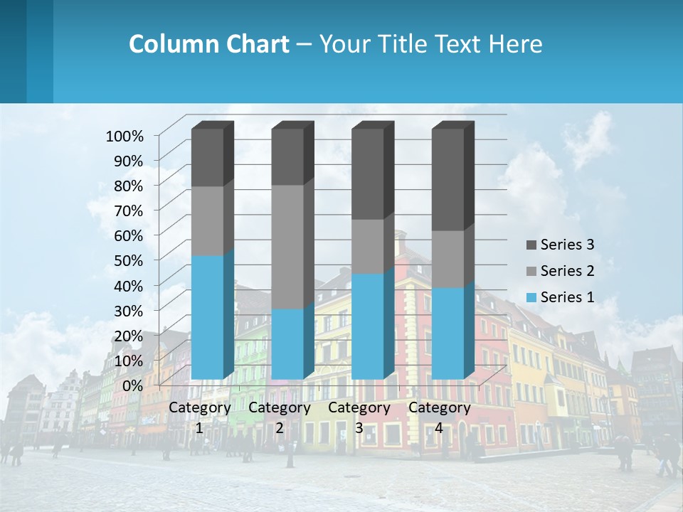 A Group Of Buildings With A Sky Background PowerPoint Template
