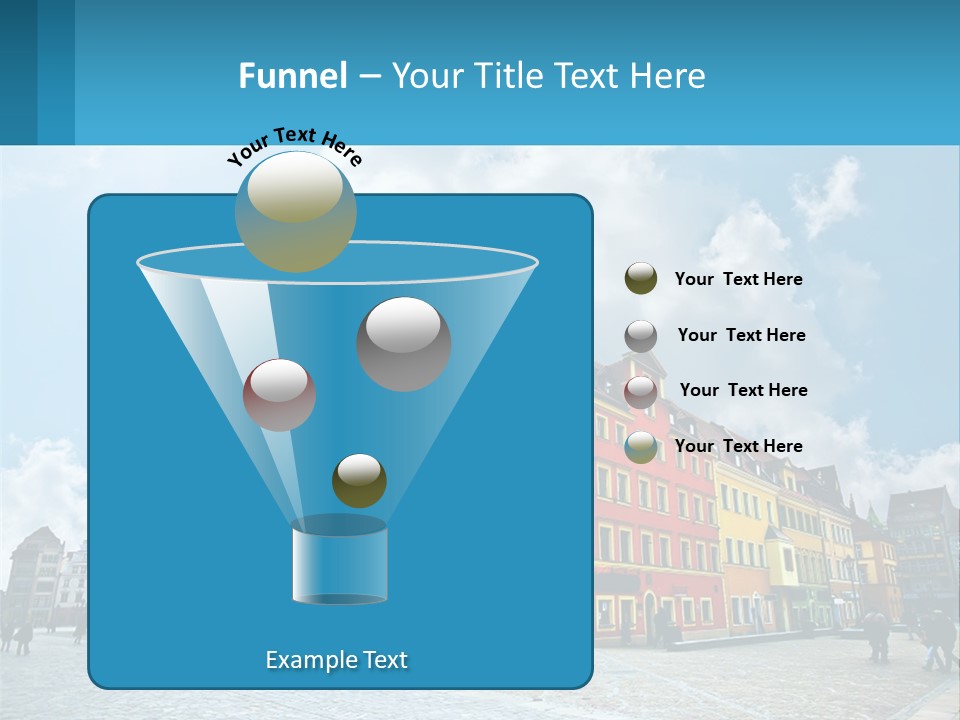 A Group Of Buildings With A Sky Background PowerPoint Template