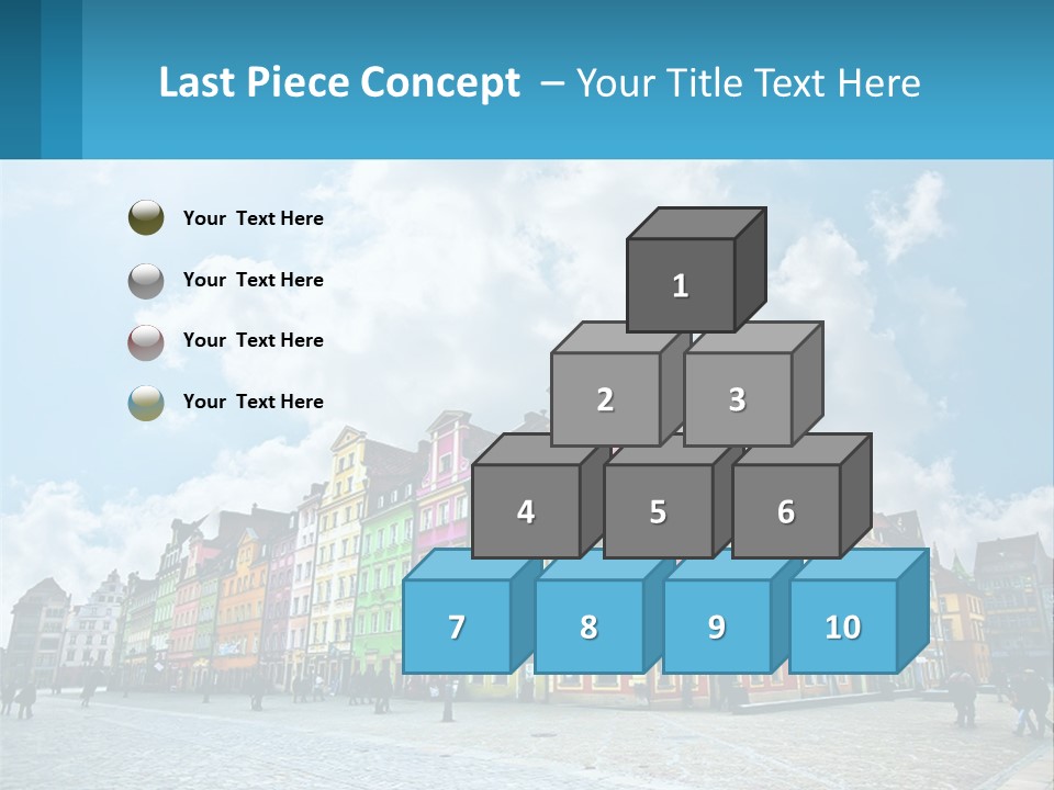 A Group Of Buildings With A Sky Background PowerPoint Template
