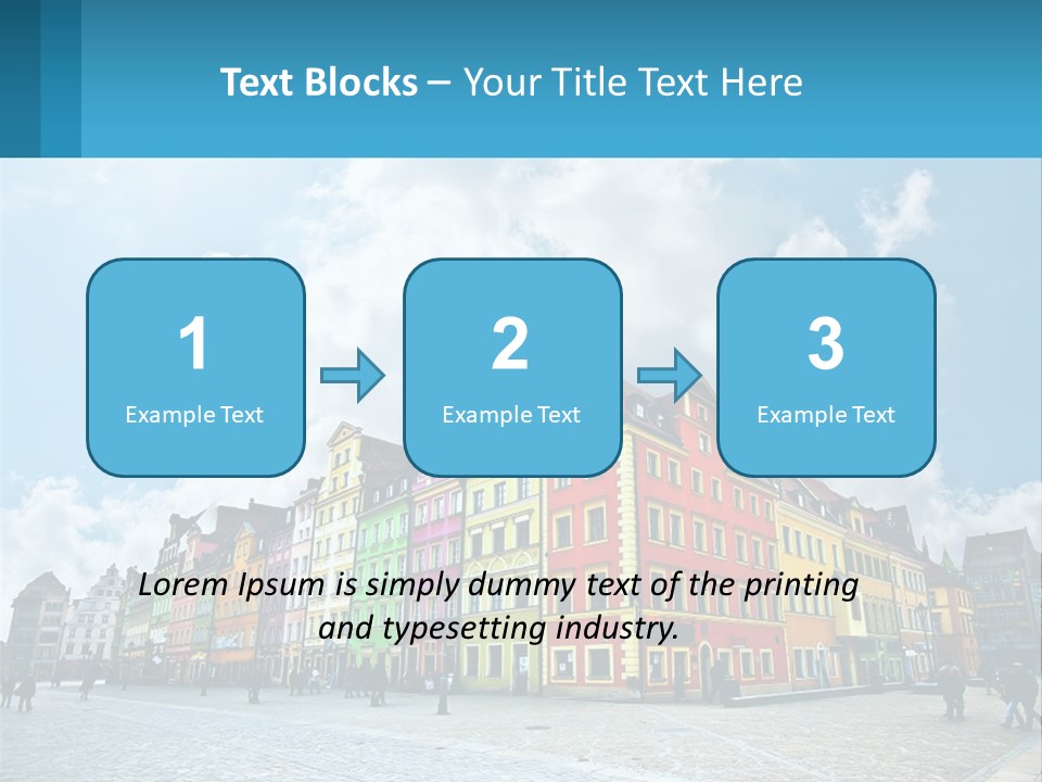 A Group Of Buildings With A Sky Background PowerPoint Template