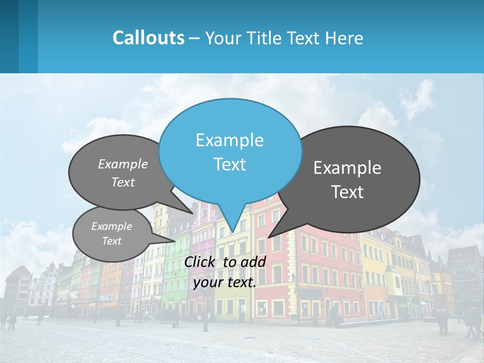 A Group Of Buildings With A Sky Background PowerPoint Template