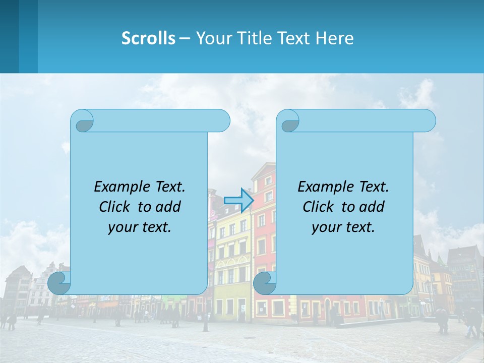 A Group Of Buildings With A Sky Background PowerPoint Template