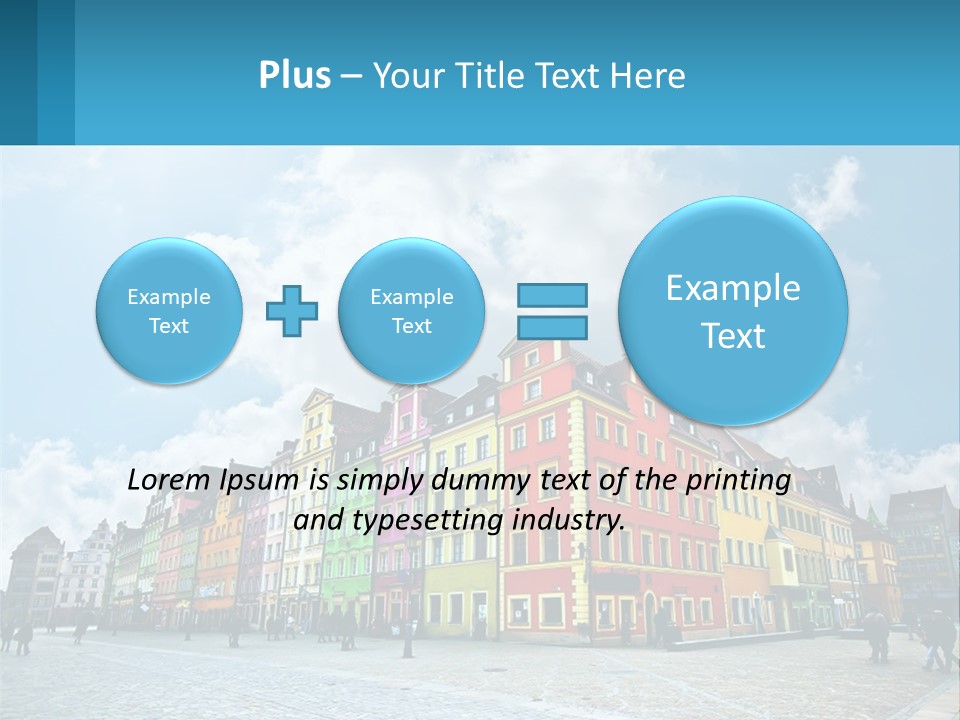 A Group Of Buildings With A Sky Background PowerPoint Template