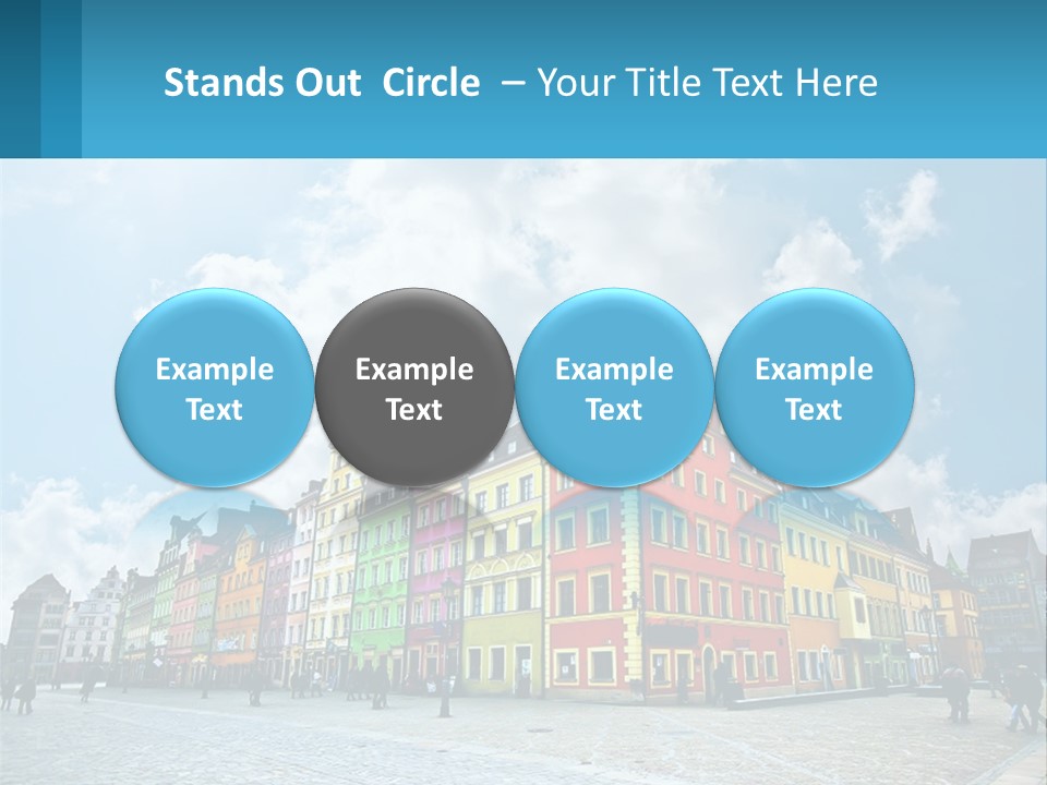 A Group Of Buildings With A Sky Background PowerPoint Template