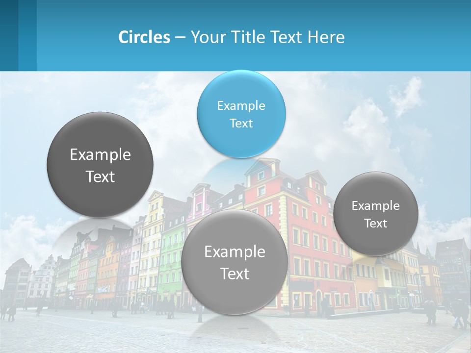 A Group Of Buildings With A Sky Background PowerPoint Template