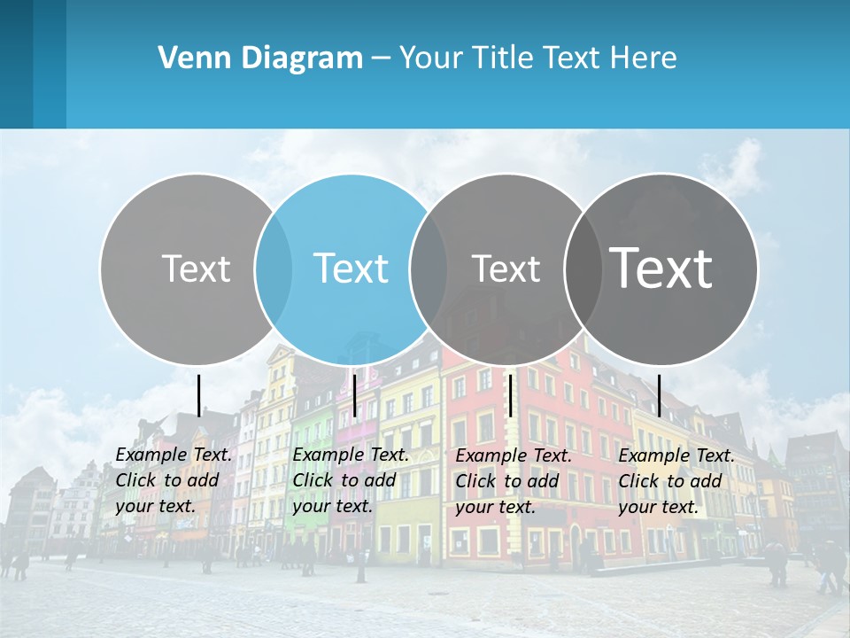 A Group Of Buildings With A Sky Background PowerPoint Template