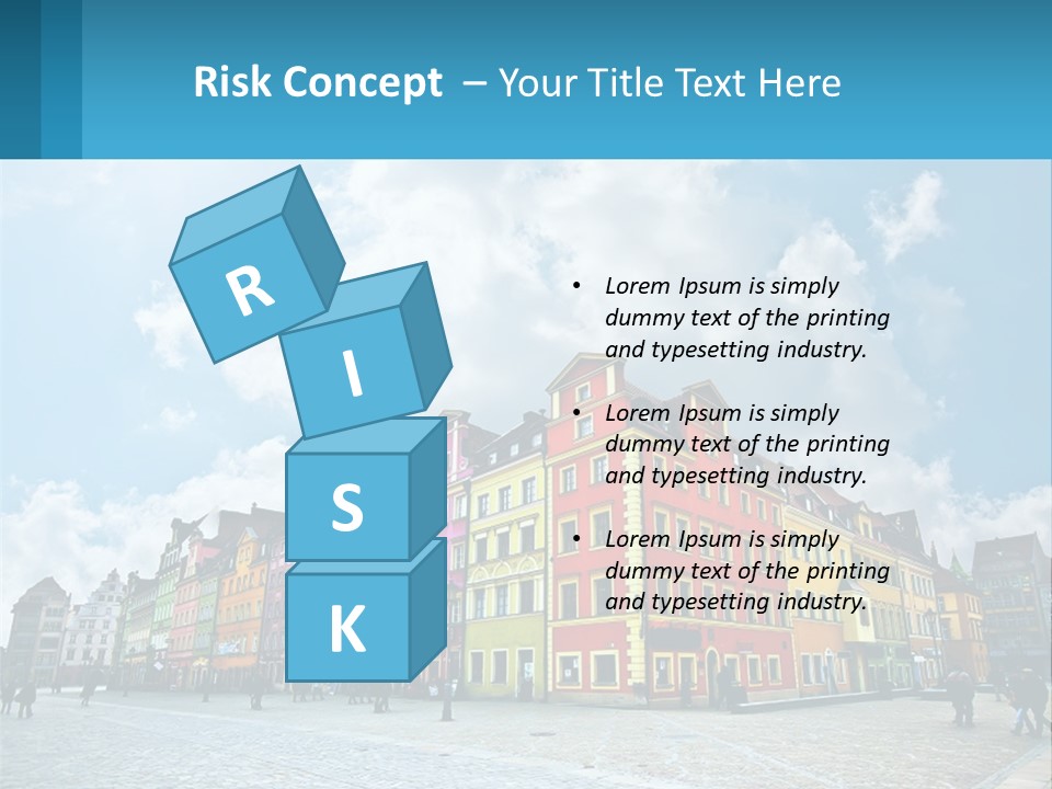 A Group Of Buildings With A Sky Background PowerPoint Template