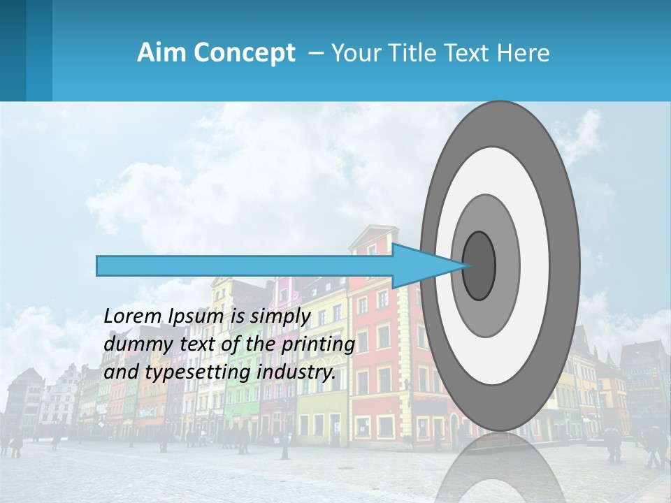 A Group Of Buildings With A Sky Background PowerPoint Template