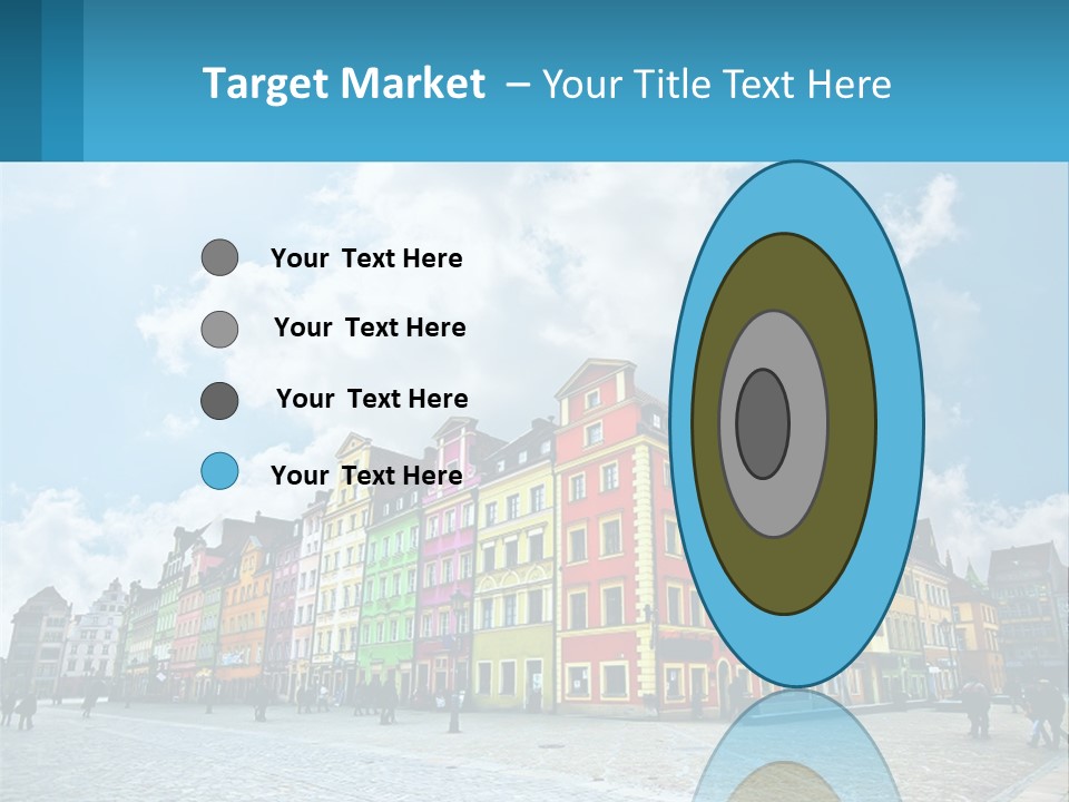 A Group Of Buildings With A Sky Background PowerPoint Template