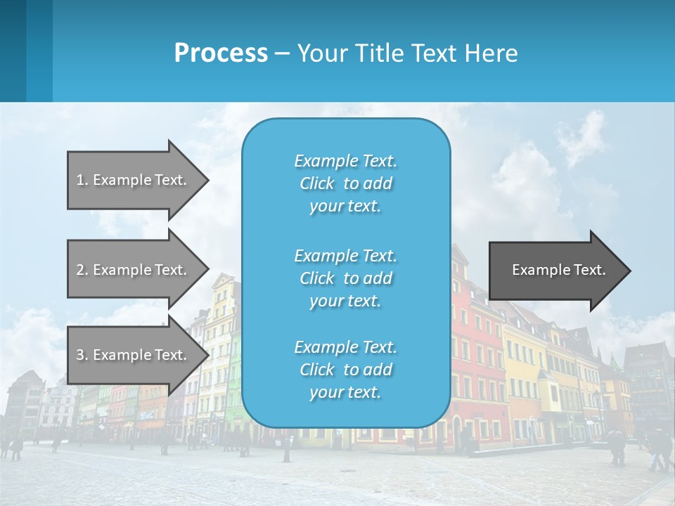 A Group Of Buildings With A Sky Background PowerPoint Template