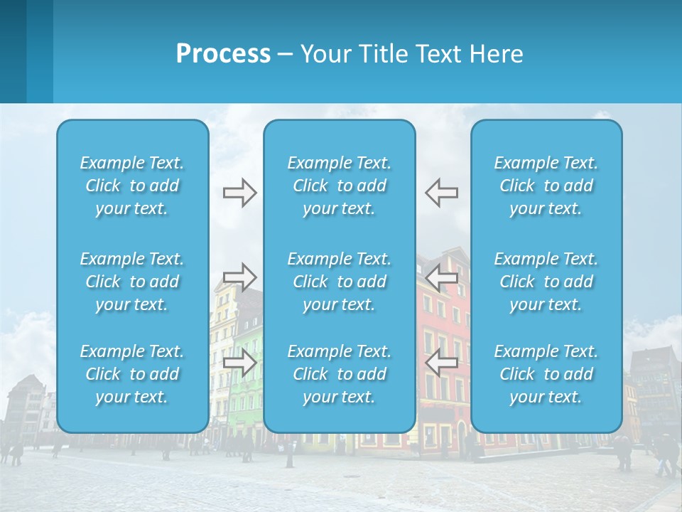A Group Of Buildings With A Sky Background PowerPoint Template
