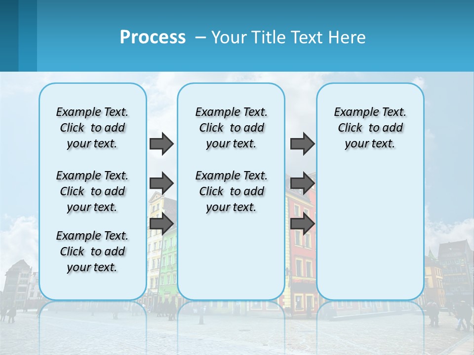 A Group Of Buildings With A Sky Background PowerPoint Template