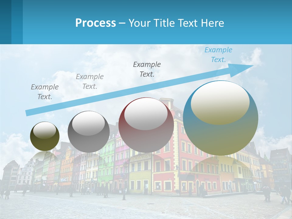 A Group Of Buildings With A Sky Background PowerPoint Template