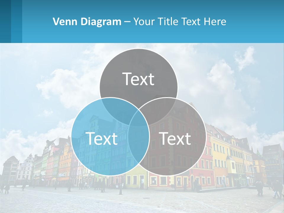 A Group Of Buildings With A Sky Background PowerPoint Template