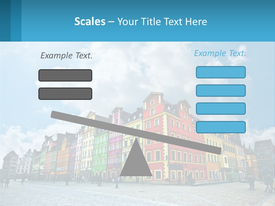 A Group Of Buildings With A Sky Background PowerPoint Template