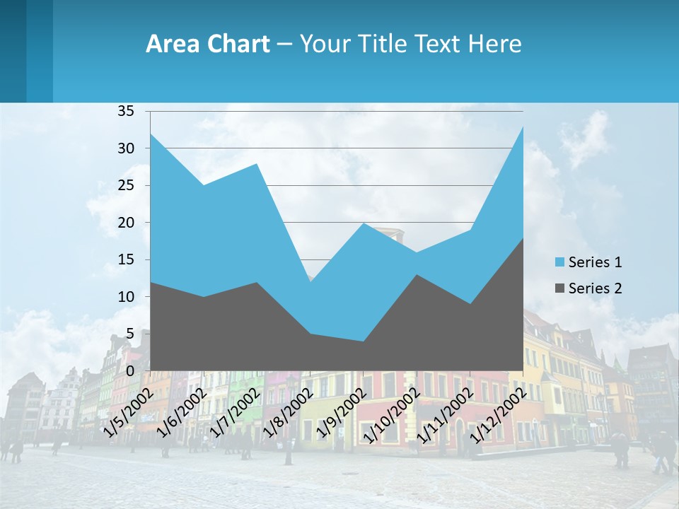 A Group Of Buildings With A Sky Background PowerPoint Template