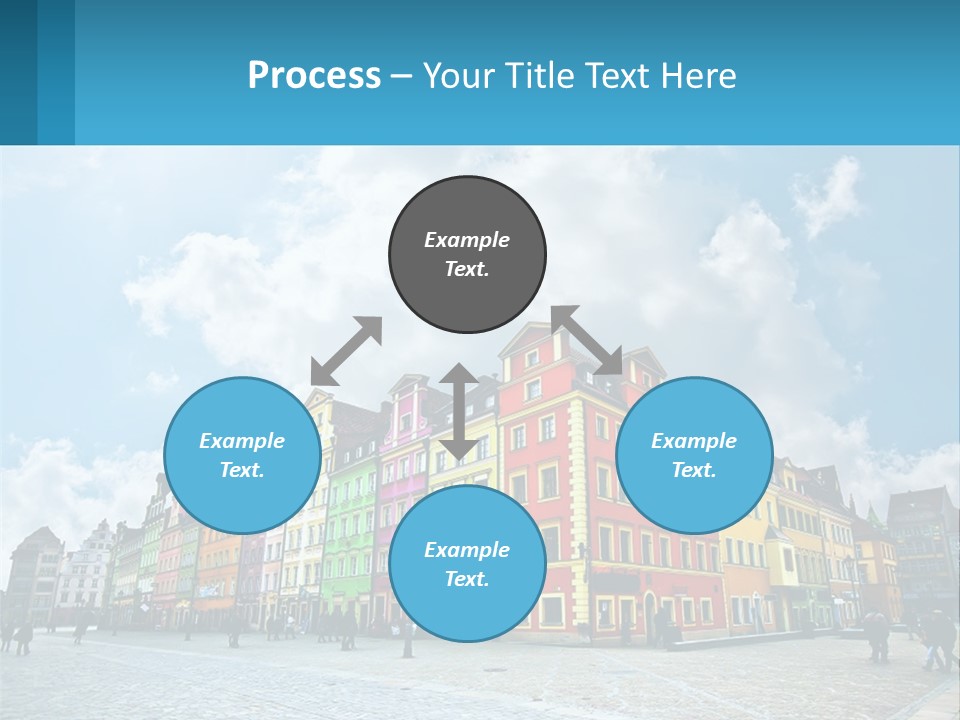 A Group Of Buildings With A Sky Background PowerPoint Template