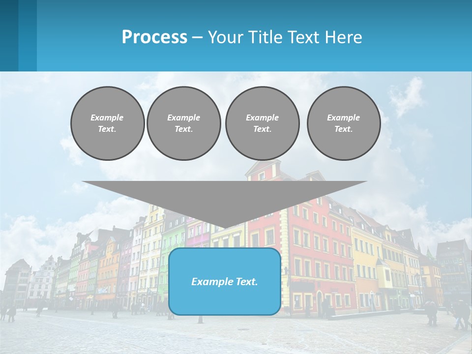 A Group Of Buildings With A Sky Background PowerPoint Template