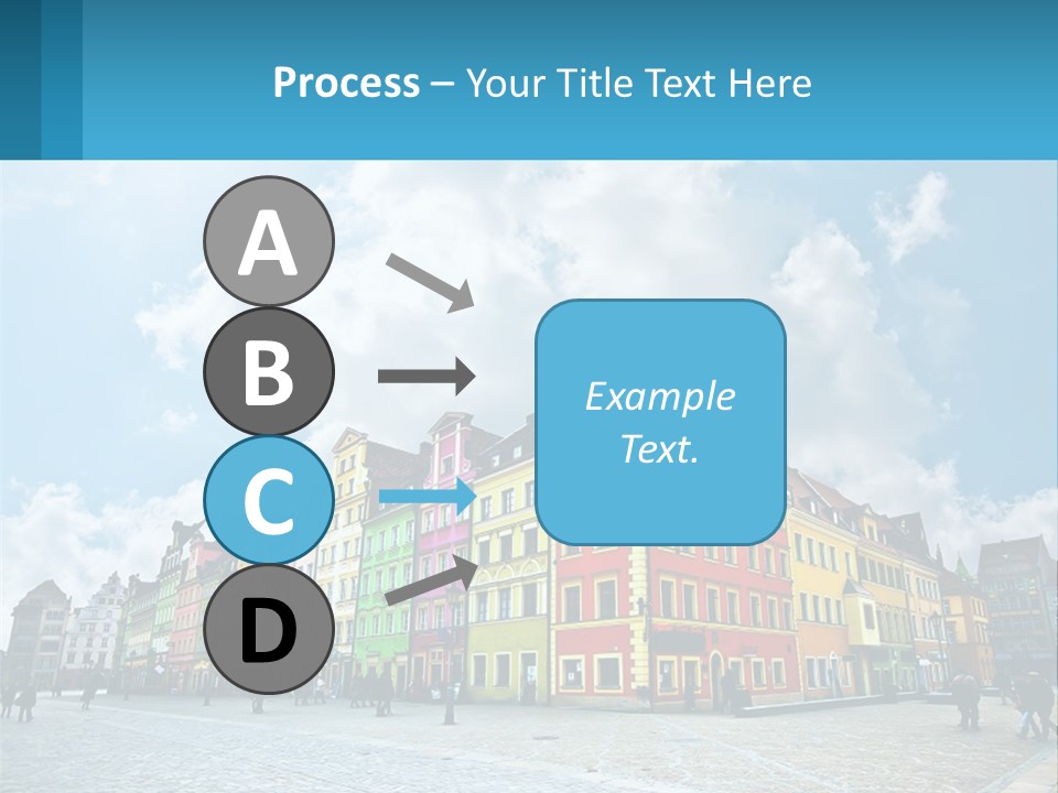 A Group Of Buildings With A Sky Background PowerPoint Template