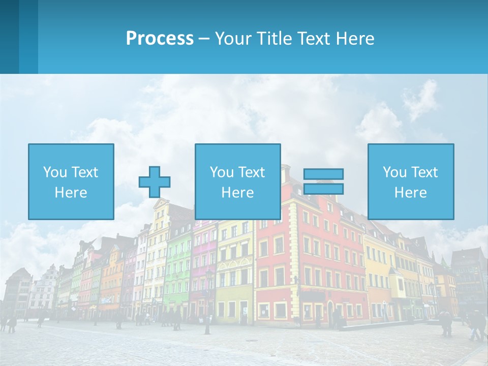 A Group Of Buildings With A Sky Background PowerPoint Template