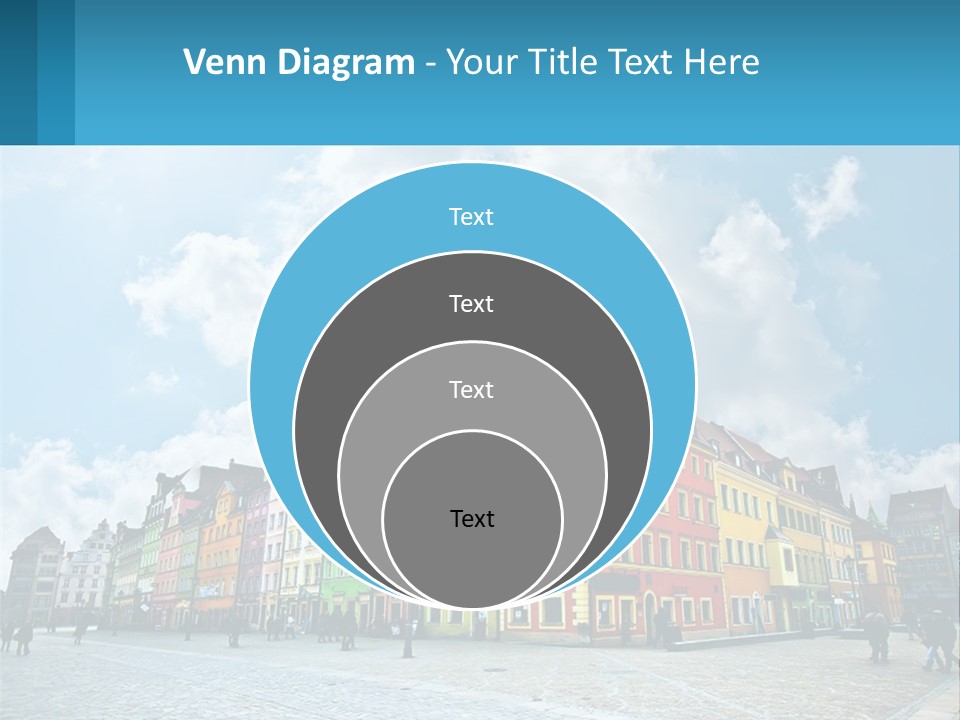 A Group Of Buildings With A Sky Background PowerPoint Template