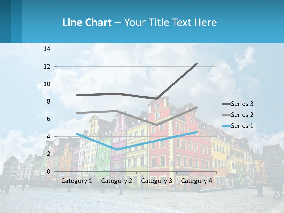 A Group Of Buildings With A Sky Background PowerPoint Template