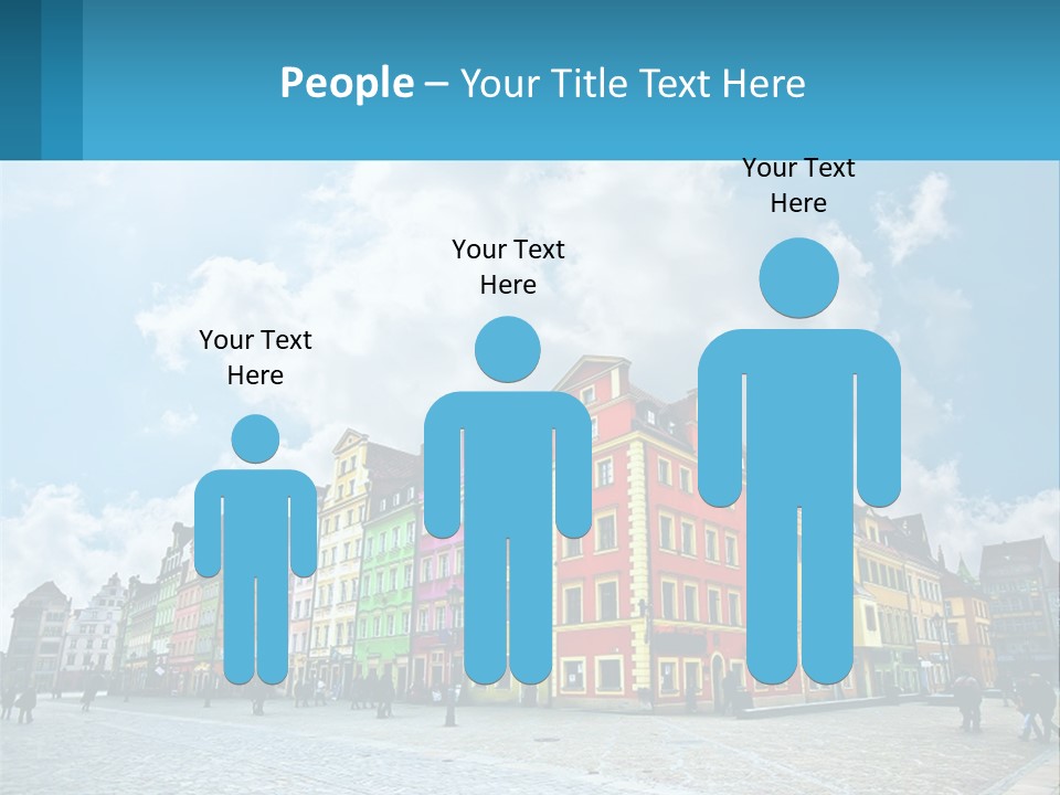 A Group Of Buildings With A Sky Background PowerPoint Template