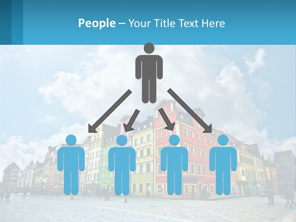 A Group Of Buildings With A Sky Background PowerPoint Template