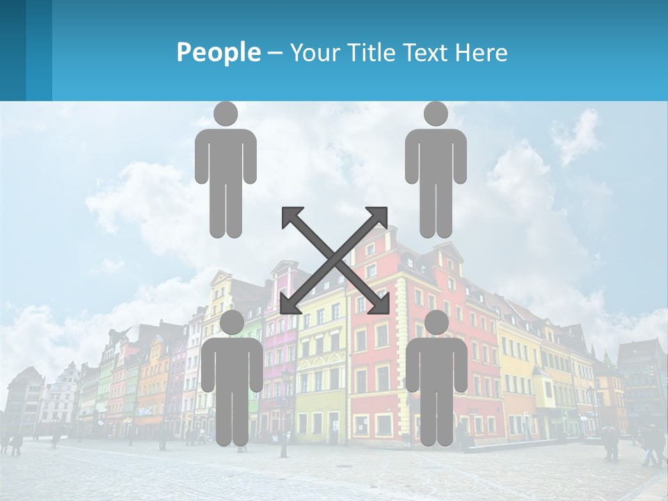 A Group Of Buildings With A Sky Background PowerPoint Template