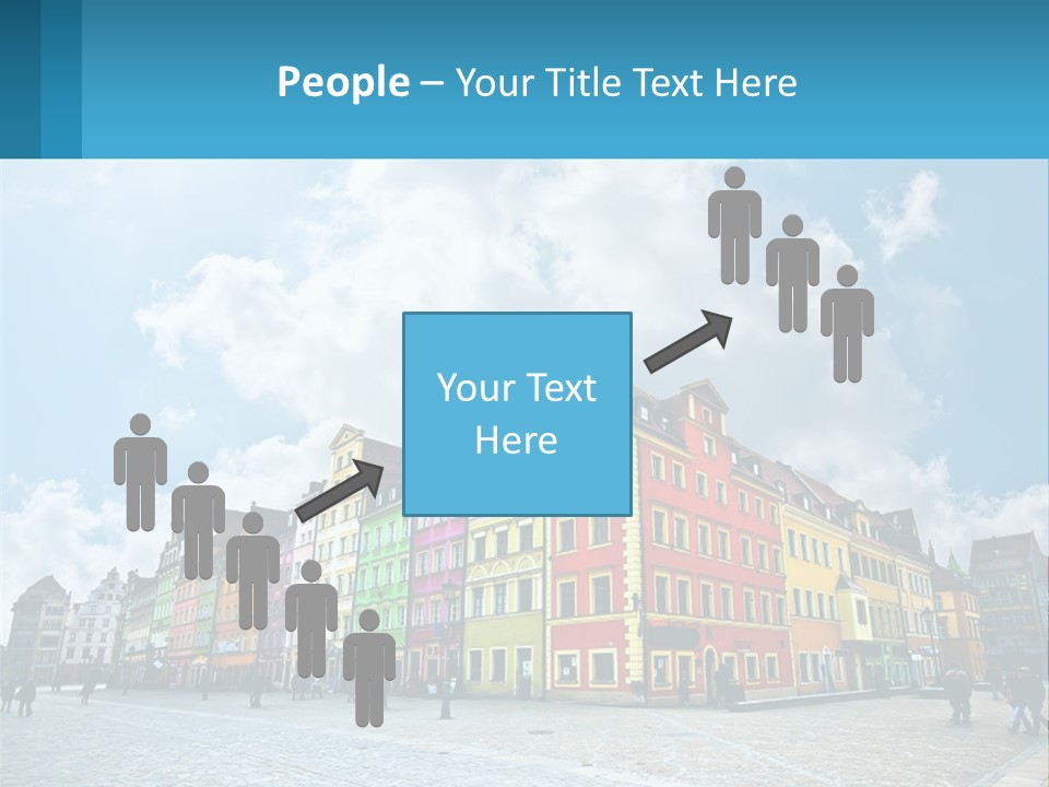 A Group Of Buildings With A Sky Background PowerPoint Template