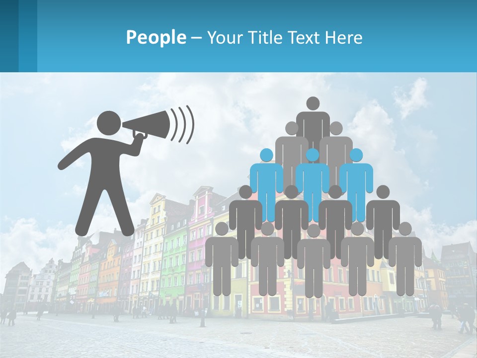 A Group Of Buildings With A Sky Background PowerPoint Template