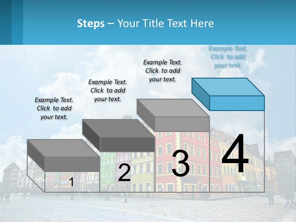 A Group Of Buildings With A Sky Background PowerPoint Template
