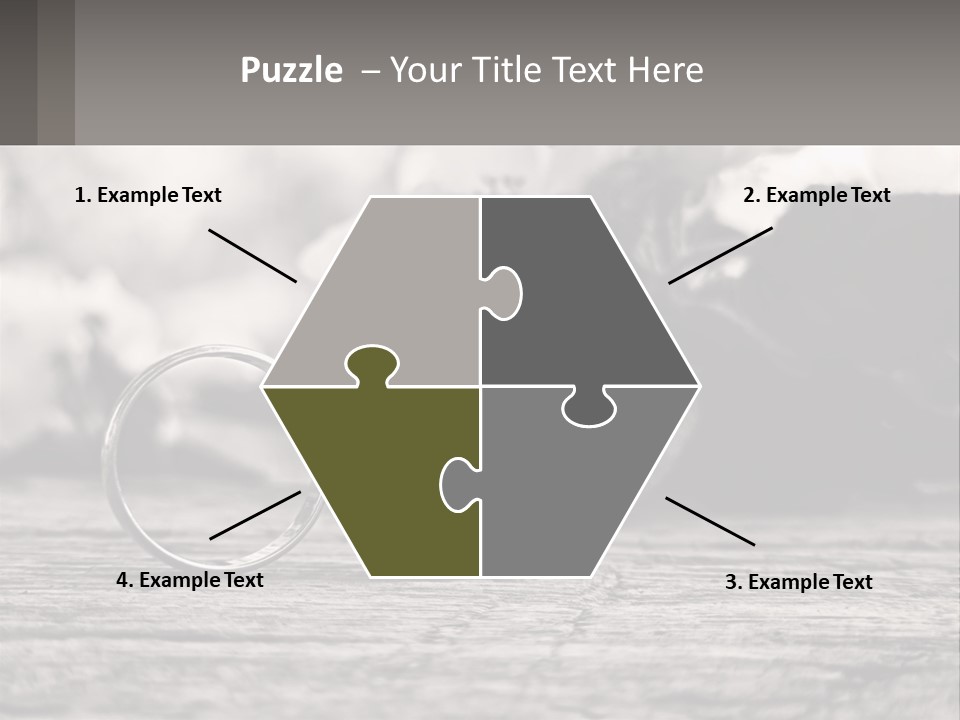 Two Wedding Rings Sitting On Top Of A Wooden Table PowerPoint Template