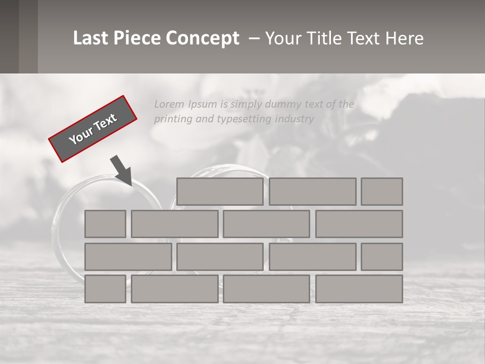 Two Wedding Rings Sitting On Top Of A Wooden Table PowerPoint Template