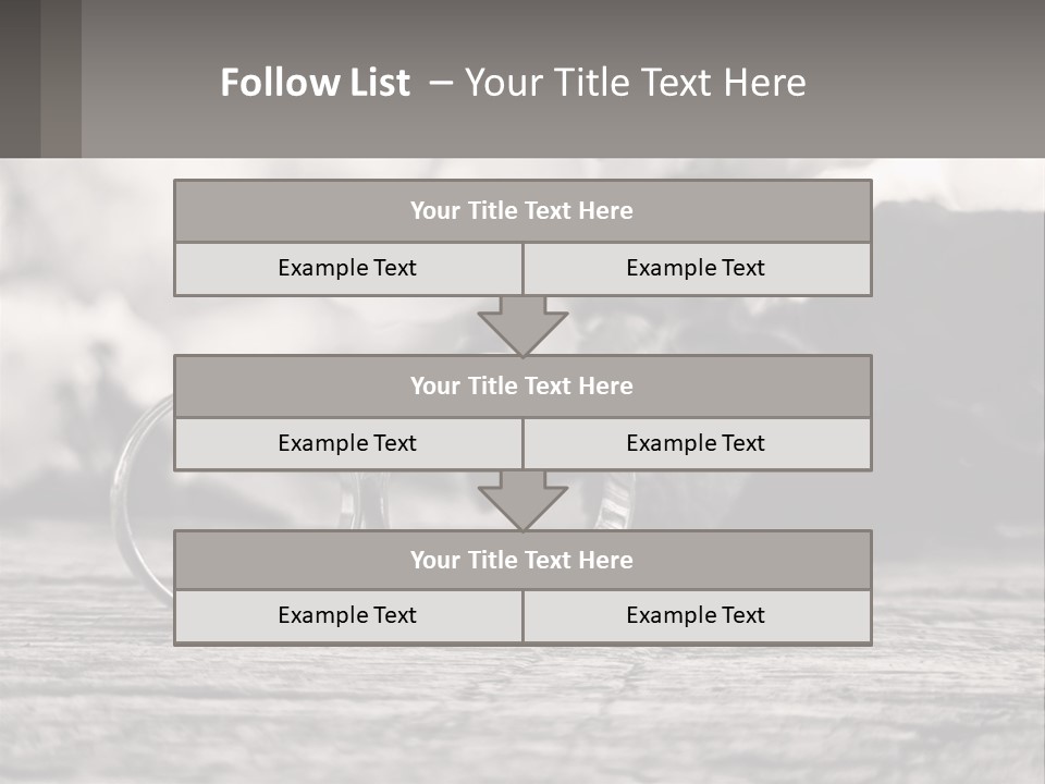 Two Wedding Rings Sitting On Top Of A Wooden Table PowerPoint Template
