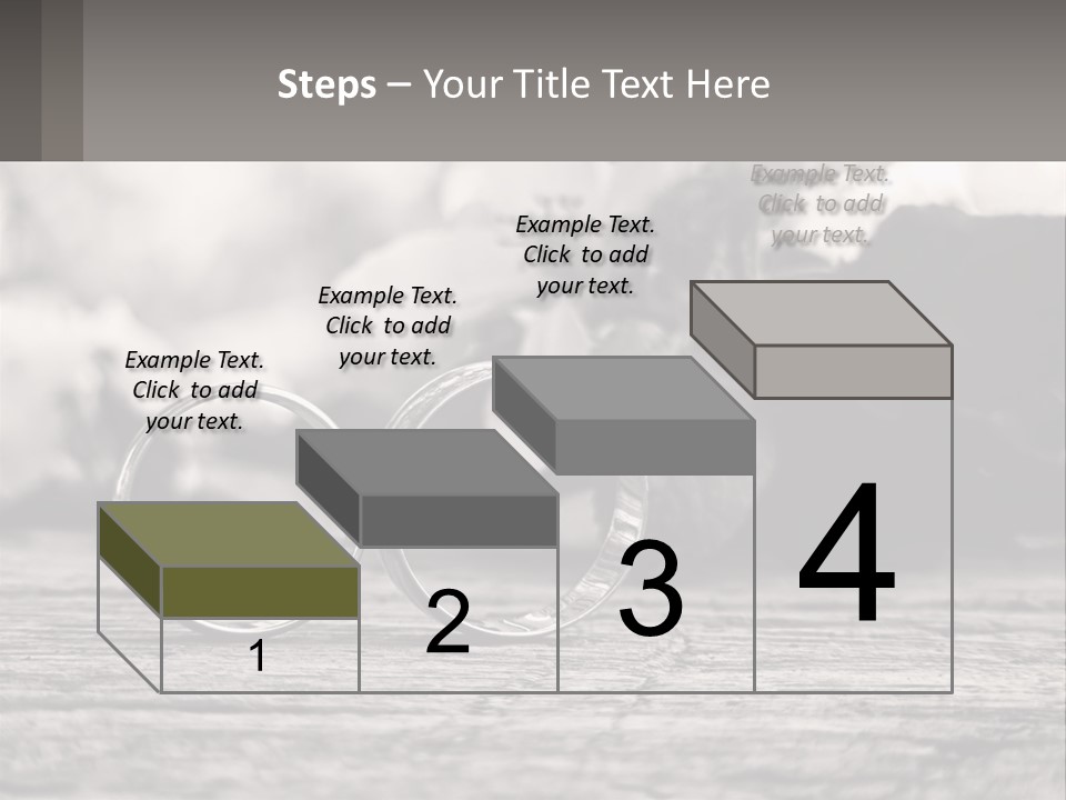 Two Wedding Rings Sitting On Top Of A Wooden Table PowerPoint Template