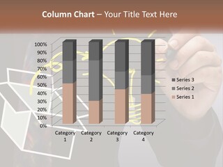 A Man In A Suit Drawing A Light Bulb PowerPoint Template