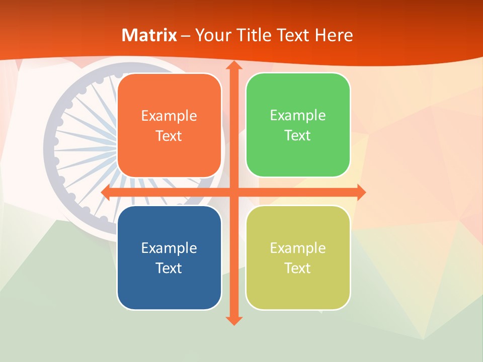 An Indian Flag With The Colors Of The Flag Of India PowerPoint Template