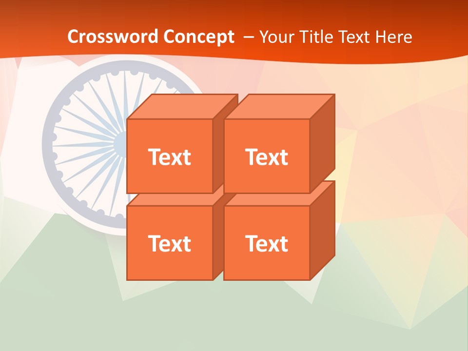 An Indian Flag With The Colors Of The Flag Of India PowerPoint Template