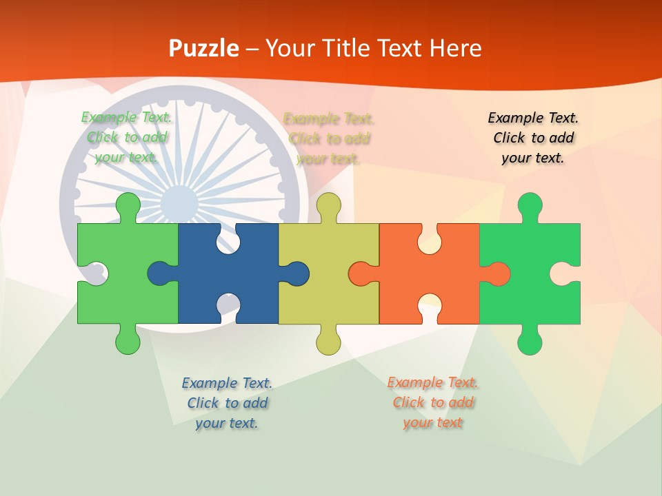 An Indian Flag With The Colors Of The Flag Of India PowerPoint Template