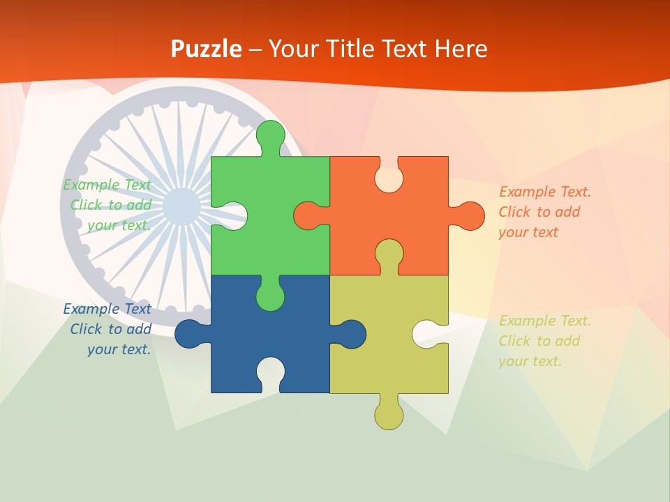 An Indian Flag With The Colors Of The Flag Of India PowerPoint Template