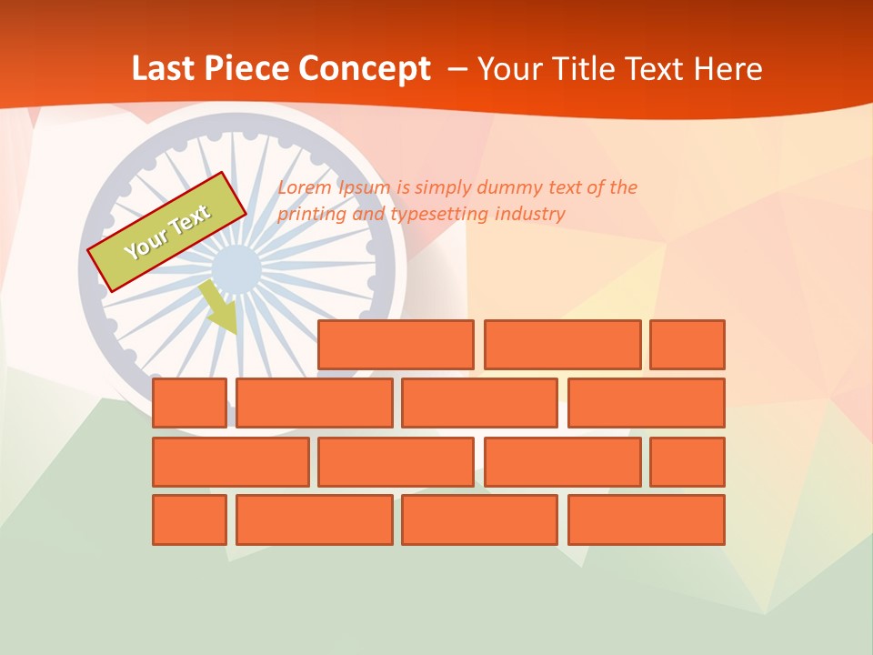An Indian Flag With The Colors Of The Flag Of India PowerPoint Template