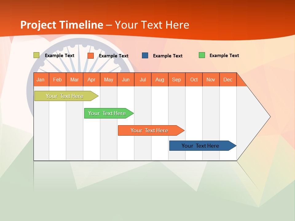 An Indian Flag With The Colors Of The Flag Of India PowerPoint Template