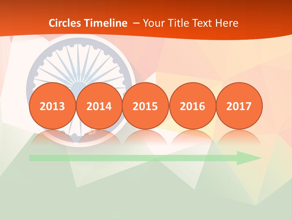An Indian Flag With The Colors Of The Flag Of India PowerPoint Template