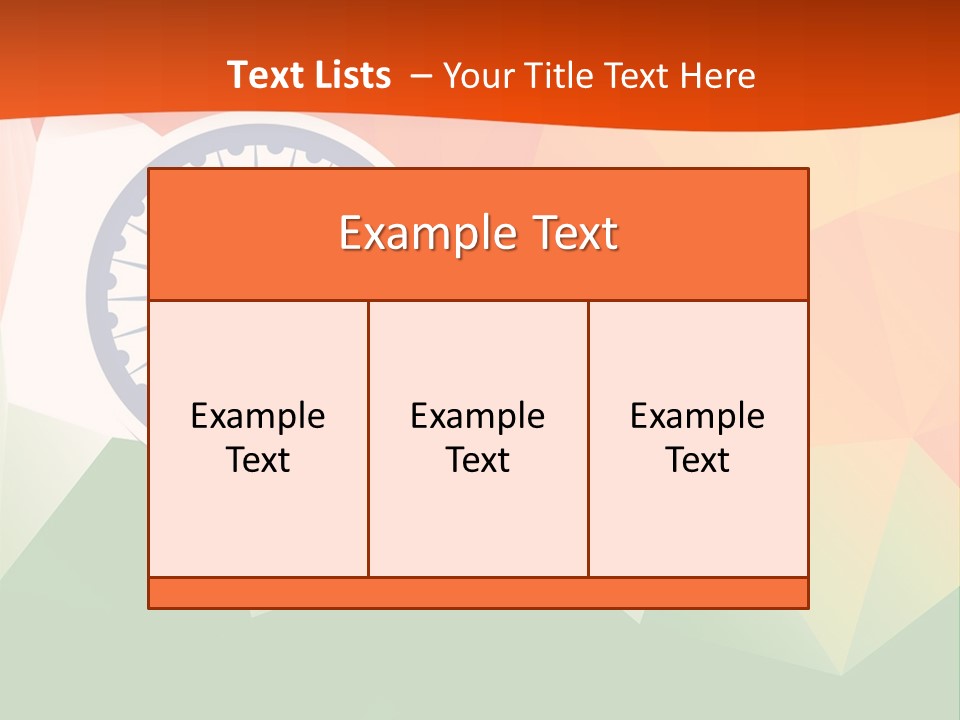 An Indian Flag With The Colors Of The Flag Of India PowerPoint Template