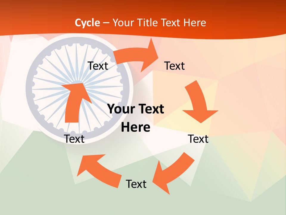 An Indian Flag With The Colors Of The Flag Of India PowerPoint Template