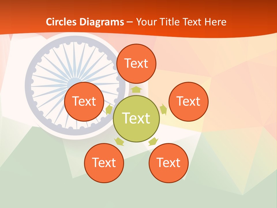 An Indian Flag With The Colors Of The Flag Of India PowerPoint Template