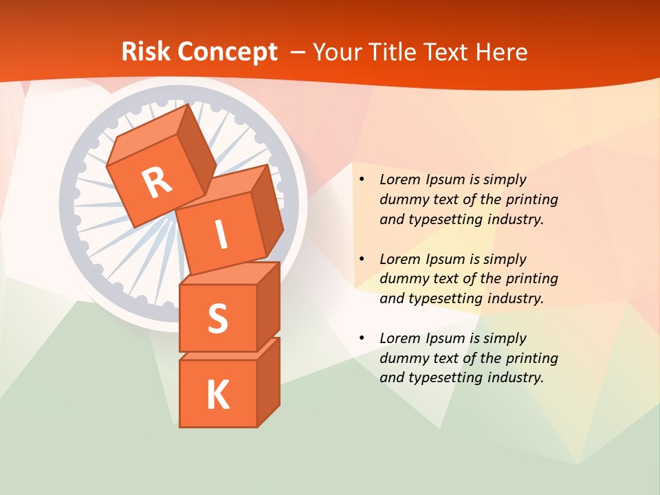 An Indian Flag With The Colors Of The Flag Of India PowerPoint Template