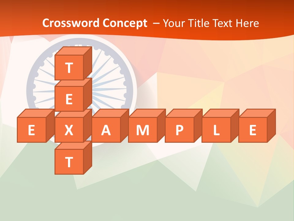 An Indian Flag With The Colors Of The Flag Of India PowerPoint Template